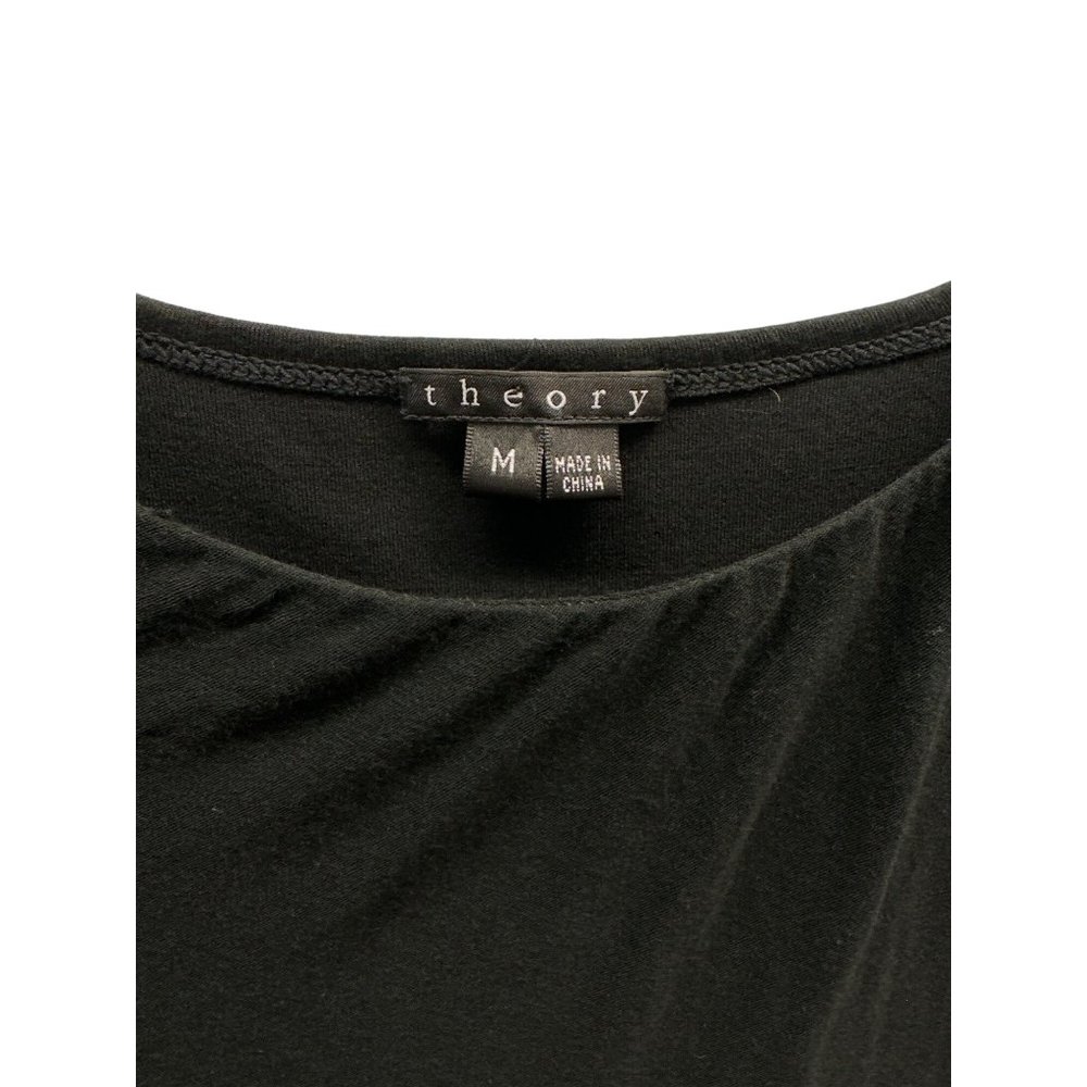 Theory Darla Black Sleeveless Ruched Dress Medium - Picture 5 of 7